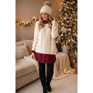 Zara red & black gingham plaid tunic flannel shirt size M fall winter cozy count